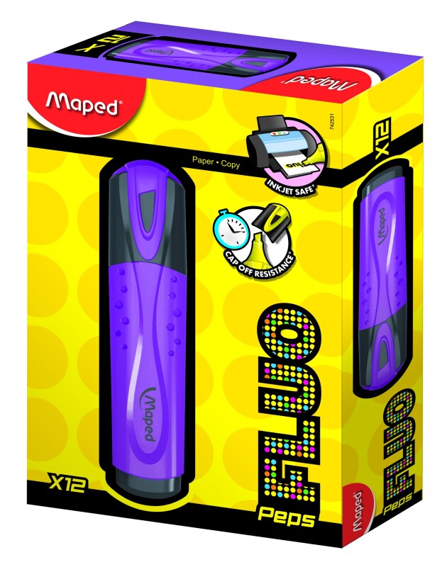 MAPED 742531 FLUO PEPS MONO FOSFORLU KALEM MOR - 1