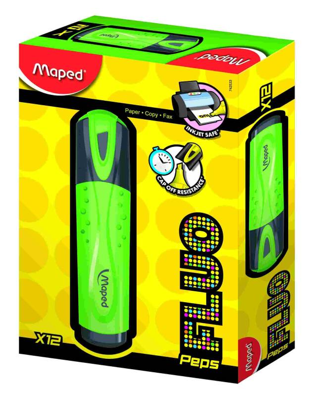 MAPED 742533 FLUO PEPS MONO FOSFORLU KALEM YEŞİL - 1