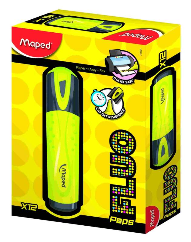 MAPED 742534 FLUO PEPS MONO FOSFORLU KALEM SARI - 1