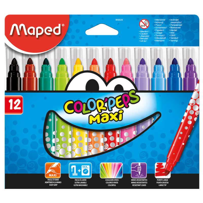 MAPED 846020 COLORPEPS MAXİ KEÇELİ KALEM - 1