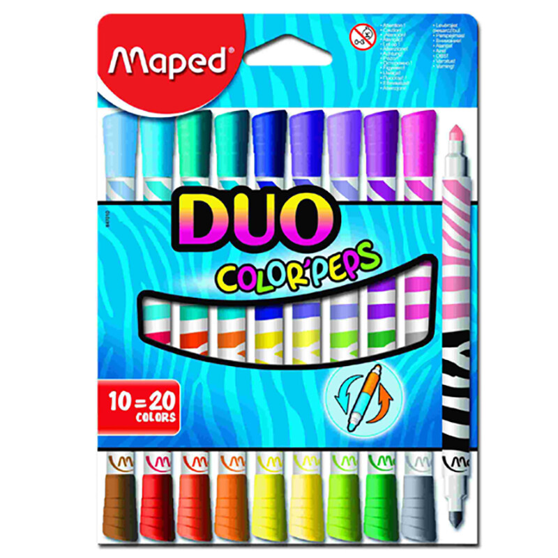 MAPED 847010 COLORPEPS DUO KEÇELİ KALEM 10LU - 1