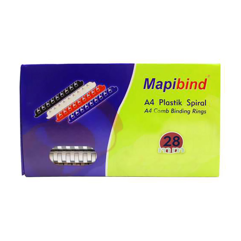 MAPİ 201 28 00 PLASTİK SPİRAL 28MM BEYAZ 50Lİ - 1