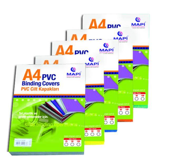 MAPİ 204 02 00 PVC KAPAK A4 160MİC BEYAZ - 1