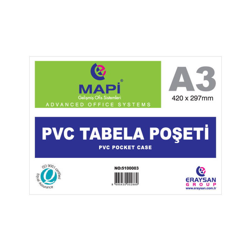 MAPİ 510 00 03 PVC TABELA POŞET A3 10 LU - 1