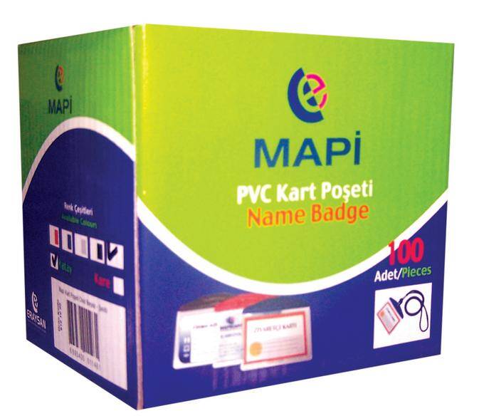 MAPİ 910 10 03 PVC POŞET OVAL ŞERİT KIRMIZI - 1