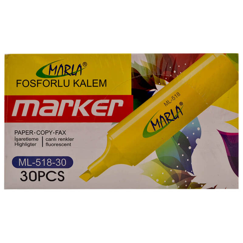 MARLA ML 518-30 FOSFORLU KALEM 30LU STAND - 1