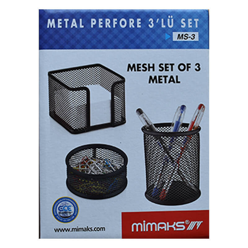 MİMAKS MS-3 PERFORE SET 3LÜ SİYAH - 2