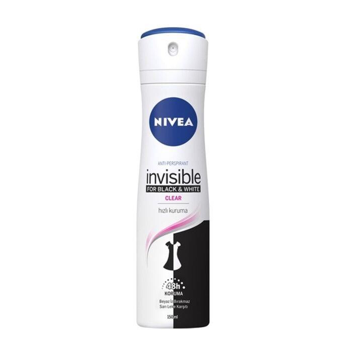 Nivea Deo Sprey Invisible B&W Clear 150 ml Kadın - 1