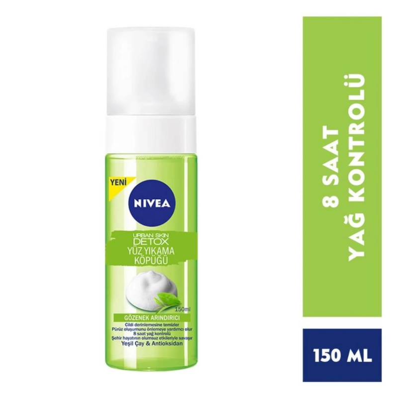 Nivea Detox Yüz Yıkama Köpüğü Yeşil Çay 150ml - 2