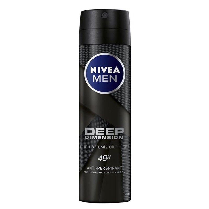 Nivea Men Deo Sprey Deep Dimension Aktif Karbon 150 ml Erkek - 1