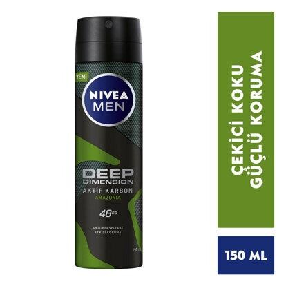 Nivea Men Deo Sprey Deep Dimension Amazonia 150 ml Erkek - 1