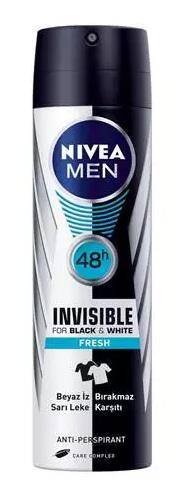 Nivea Men Deo Sprey Invisible B&W Fresh 150 ml Erkek - 1