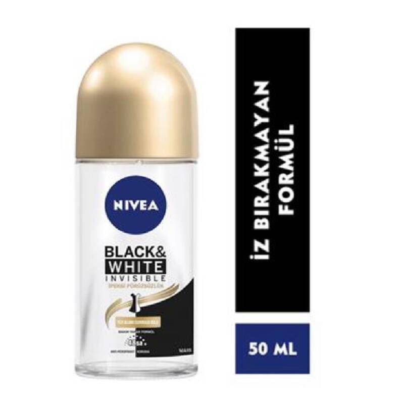 Nivea Roll-On Women Black&White Invisible İpeksi Pürüzsüzlük 50 ml - 1