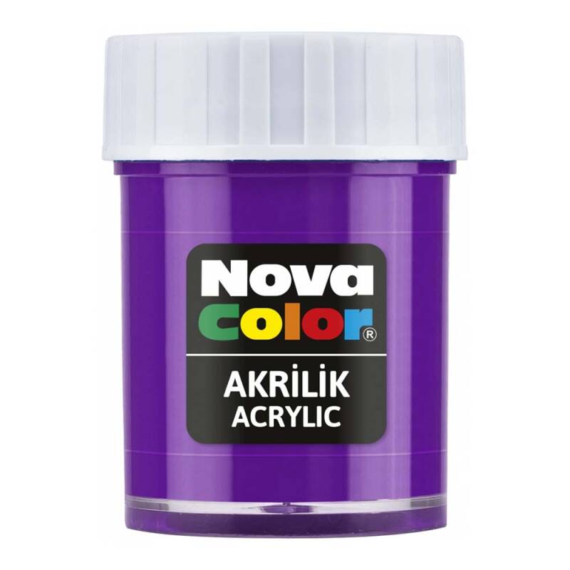 Nova Color Nc-177 Akrilik Boya Şişe Mor - 1