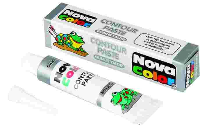 NOVA COLOR NC-185 CONTUR PASTE GÜMÜŞ TÜP - 1