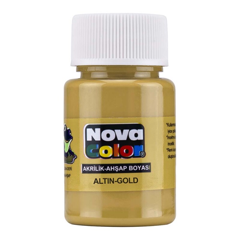 Nova Color Nc-234 Akrilik Boya Şişe Altın - 1