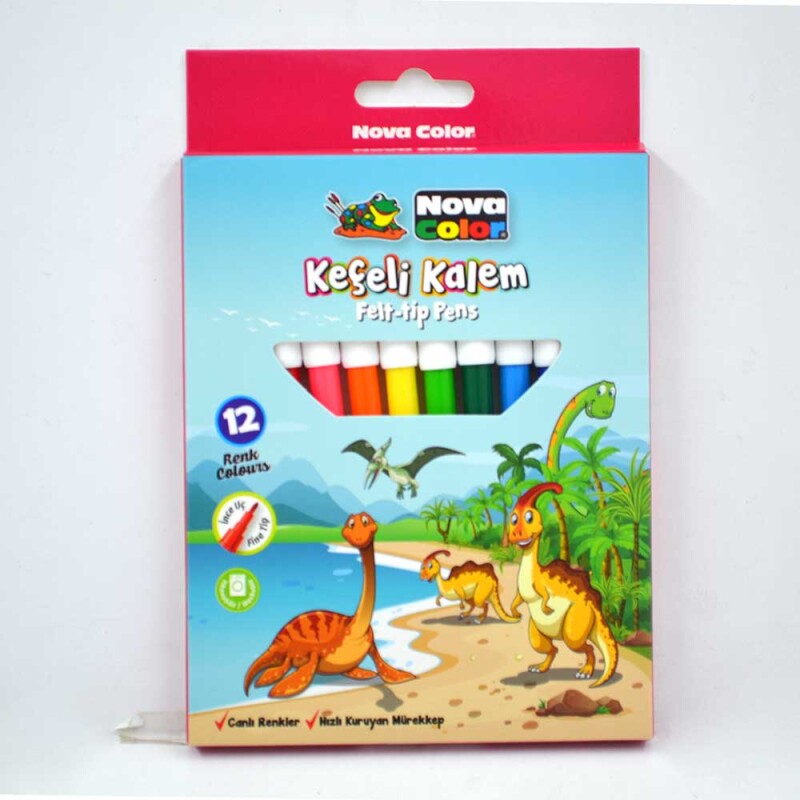 NOVA COLOR NC-871 KEÇELİ KALEM 12Lİ SET - 1