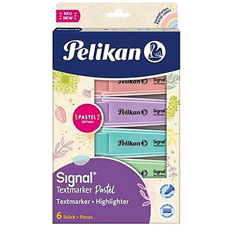 PELİKAN 78802 FOSFORLU KALEMİ PASTEL 6LI SET - 1