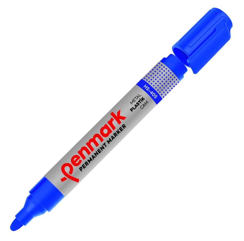 PENMARK HS405 02 PERMANENT MARKER YUVARLAK UÇ MAVİ - 1