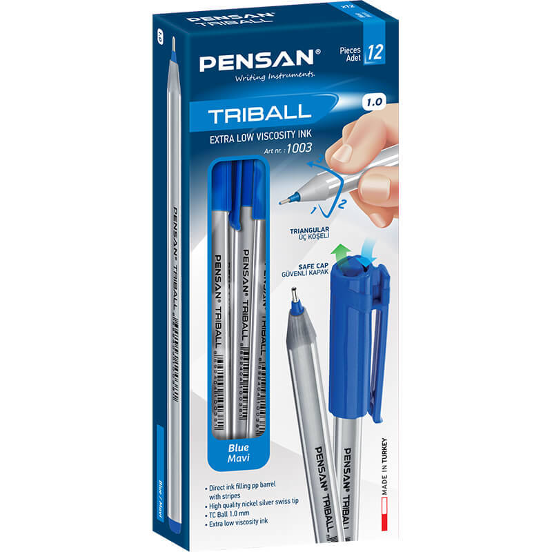 PENSAN 01003 TRİBALL TÜKENMEZ KALEM 1.0MM KAHVE - 1