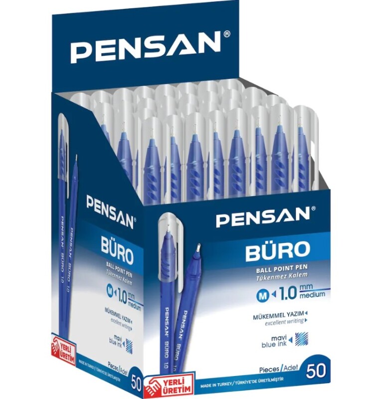 Pensan 2270 Büro Tükenmez Kalem 1mm Mavi - 1