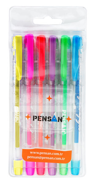 PENSAN 6403 MY KING JEL KALEM NEON KALEM 6LI BLS - 1