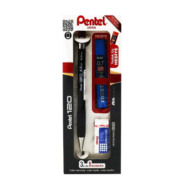 PENTEL A315-3AS 3LÜ TAKIM VERSATİL+SİLGİ+MİN - 1