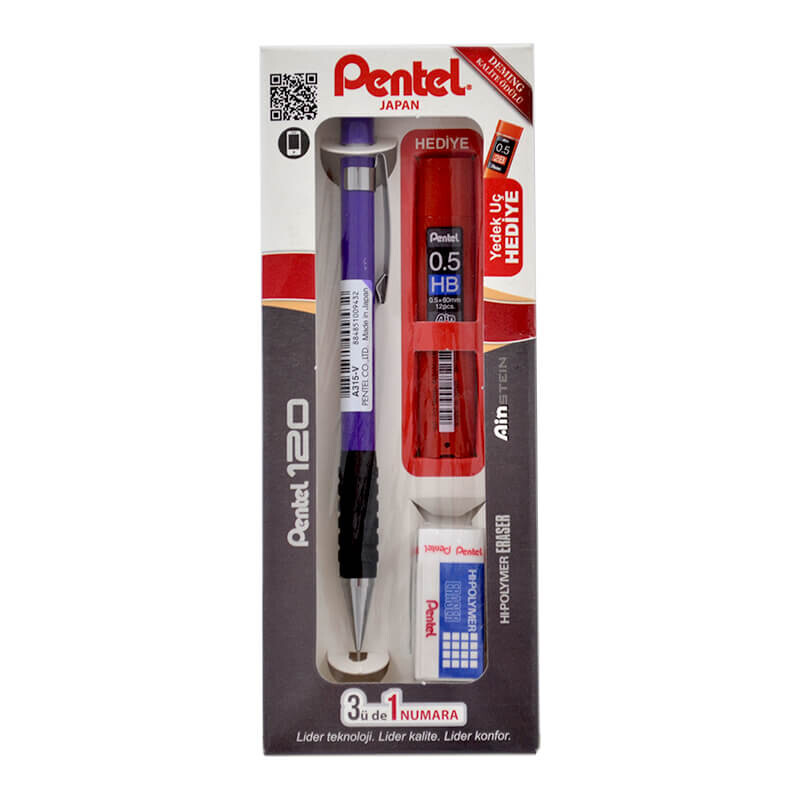 PENTEL A315-3WS 3LÜ TAKIM VERSATİL+SİLGİ+MİN - 1