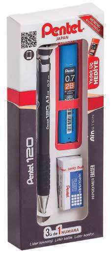 PENTEL A317-3AS 3LÜ TAKIM VERSATİL+SİLGİ+MİN - 1