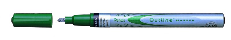 Pentel Msp60-zd Arts KontÜr MarkÖrÜ YeŞl/gÜmÜŞ - 1