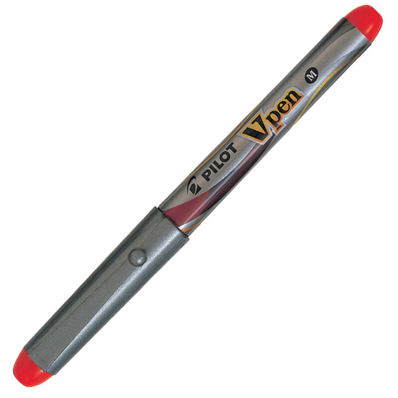 PILOT V-PEN SİLVER DOLMAKALEM KIRMIZI - 1