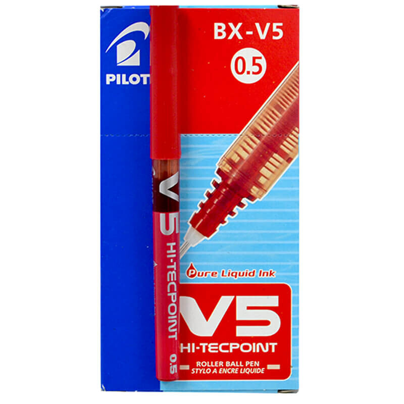 PILOT V5 İĞNE UÇ ROLLER KALEM 05MM KIRMIZI - 1