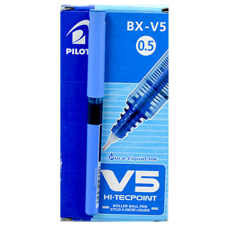 Pilot V5 İğne Uç Roller Kalem 05mm Mavi - 1