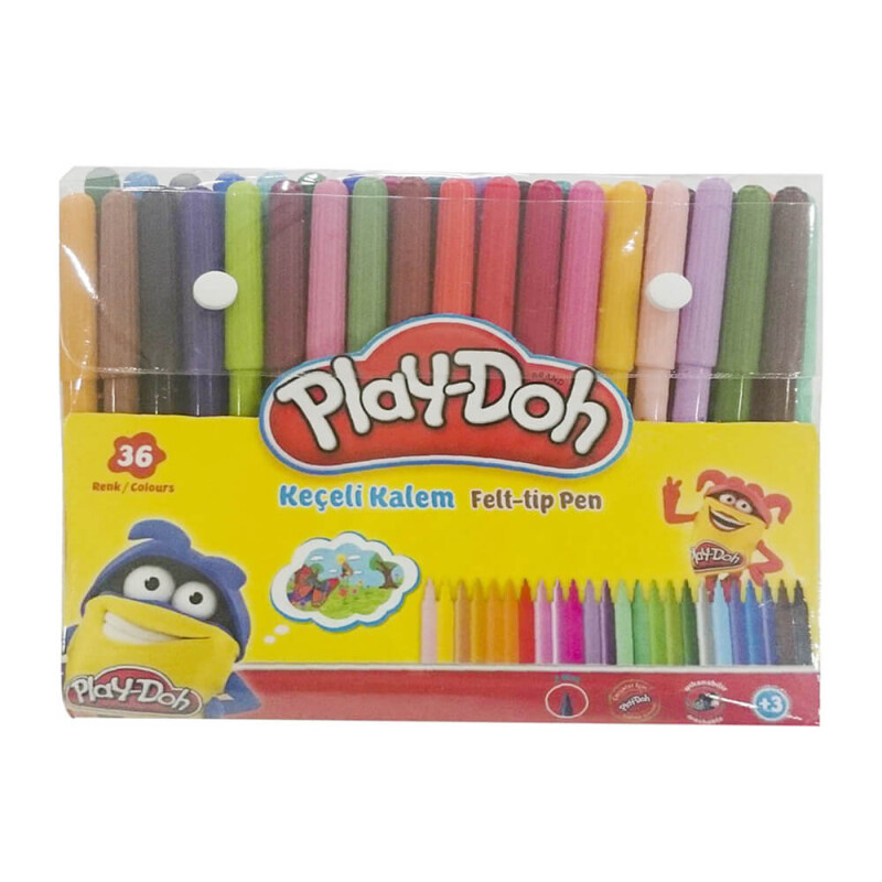 PLAY-DOH KE013 KEÇELİ KALEM 36 RENK PVC 2MM - 1