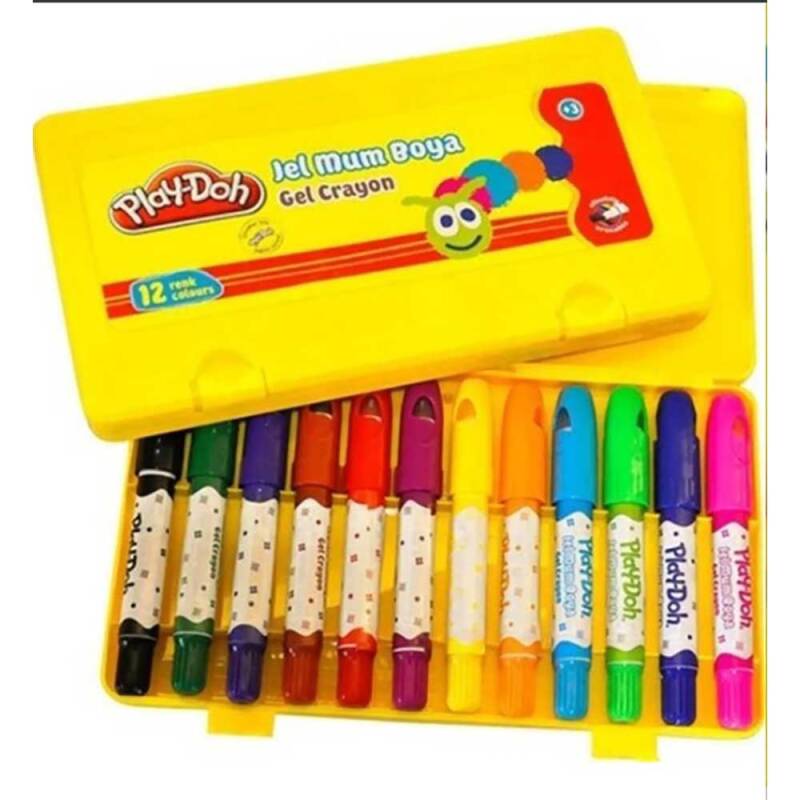 PLAY-DOH PLAY-CR014 CRAYON JEL 12 RENK PP BOX - 1