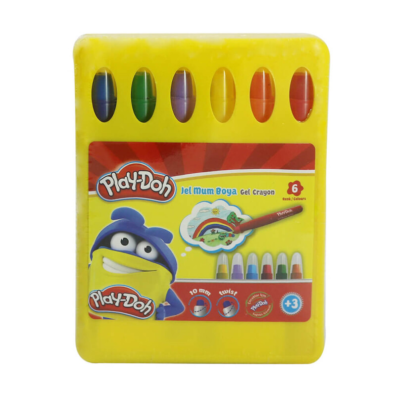 PLAY-DOH PLAY-CR015 CRAYON JEL 6 RENK PP BOX - 1