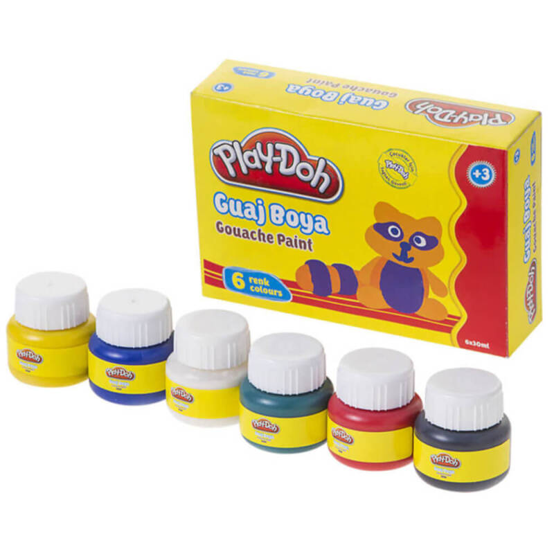 PLAY-DOH PLAY-GU001 GUAJ BOYA 6RENK 30ML - 1