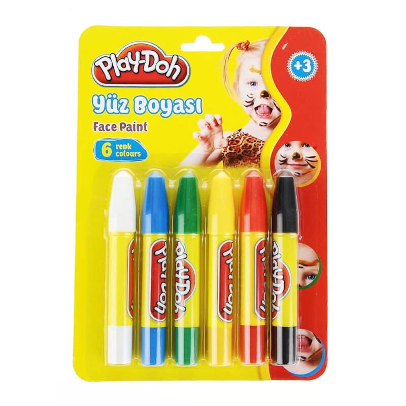 PLAY-DOH PLAY-YU001 YÜZ BOYASI 6 RENK - 1