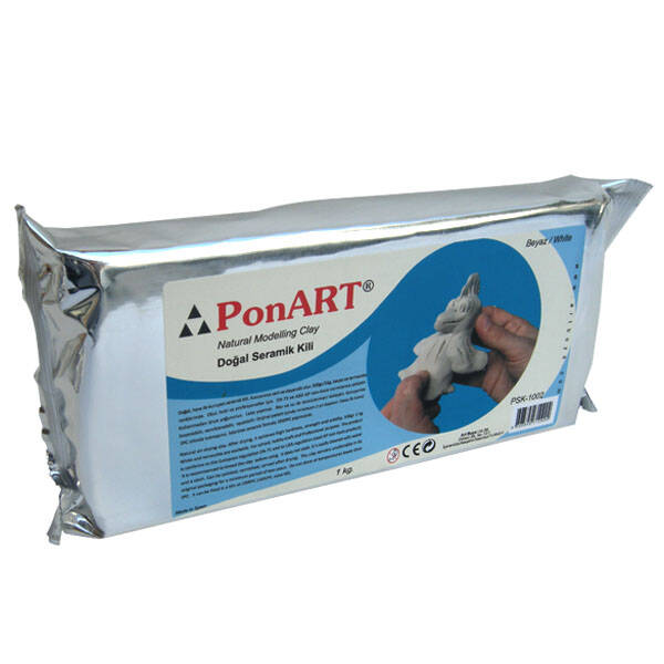 PONART SERAMİK KİL 1KG BEYAZ PSK-1002 - 1