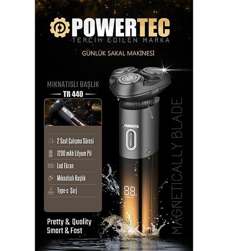 Powertec TR 440 Günlük Sakal Makinesi - 1