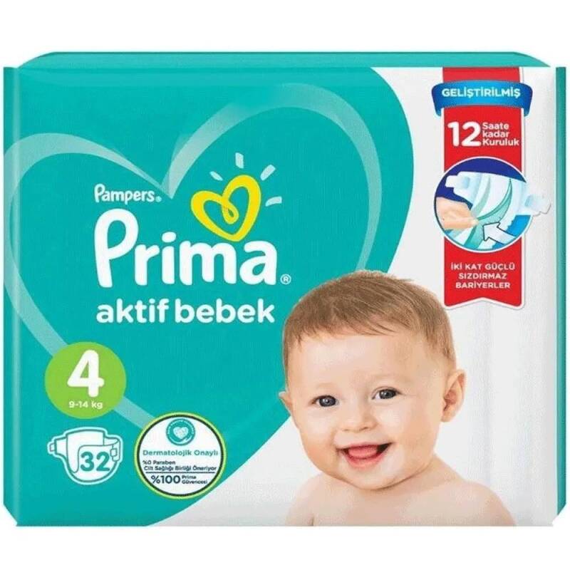 Prima Çocuk Bezi Standart Paket No:4 9-14 32 Li*4 - 1