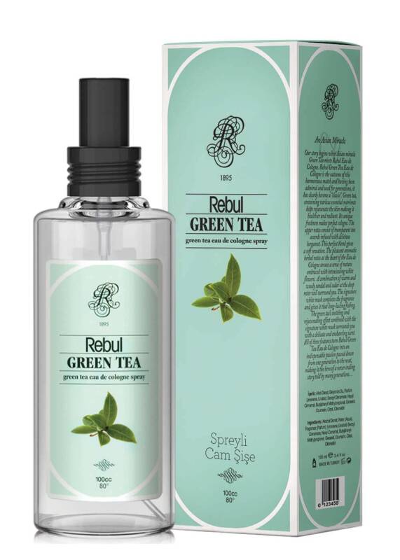 Rebul Kolonya 100 ml Green Tea Spreyli Cam Şişe - 1