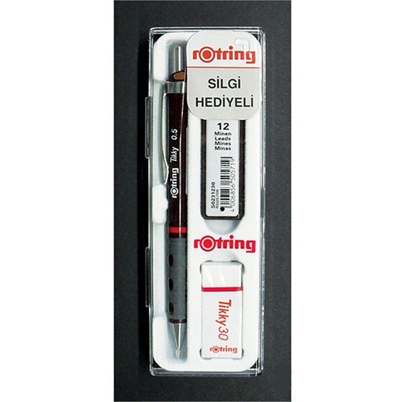 ROTRİNG 3LÜ OKUL SETİ 05MM BORDO VERSATİL+MİN+SİLGİ - 1