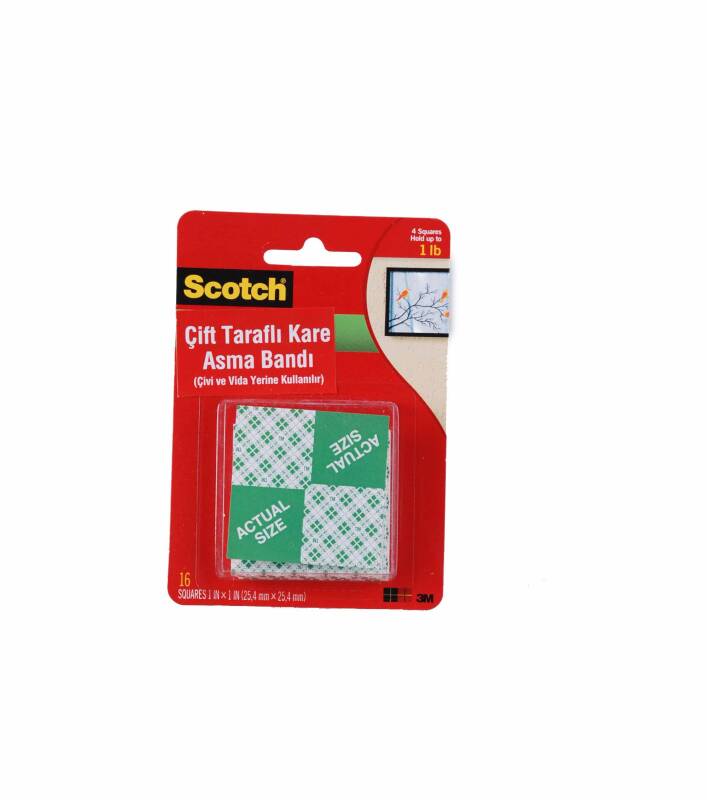 SCOTCH 111 ÇİFT TARAFLI BANT 2,5X2,5CM 0080-5496-5 - 1