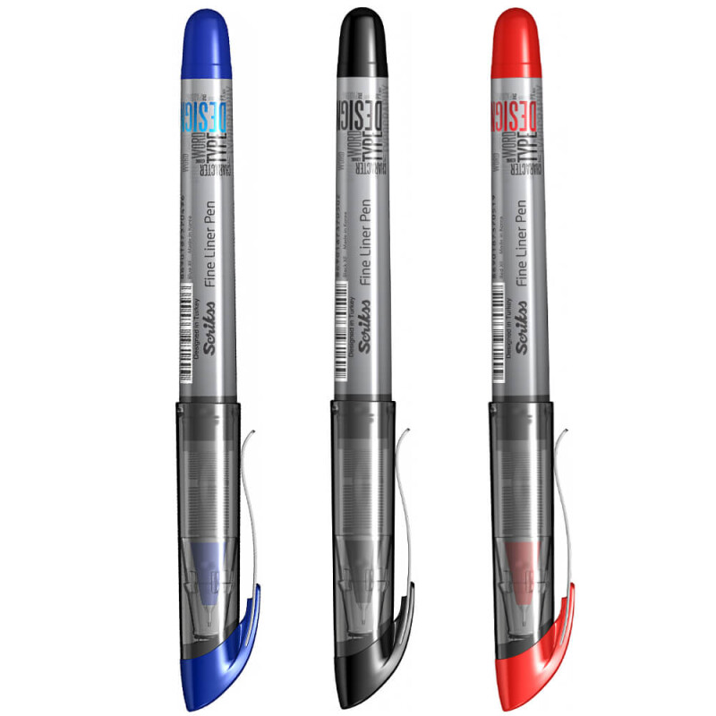 SCRİKSS FL-68 FİNELİNER PEN 06MM SİYAH - 2