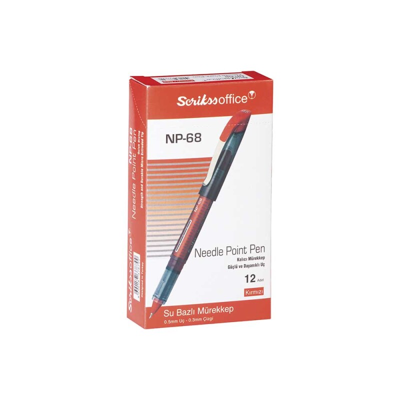 SCRİKSS NP-68 NEEDLE PEN 05MM KIRMIZI 12Lİ KT - 1