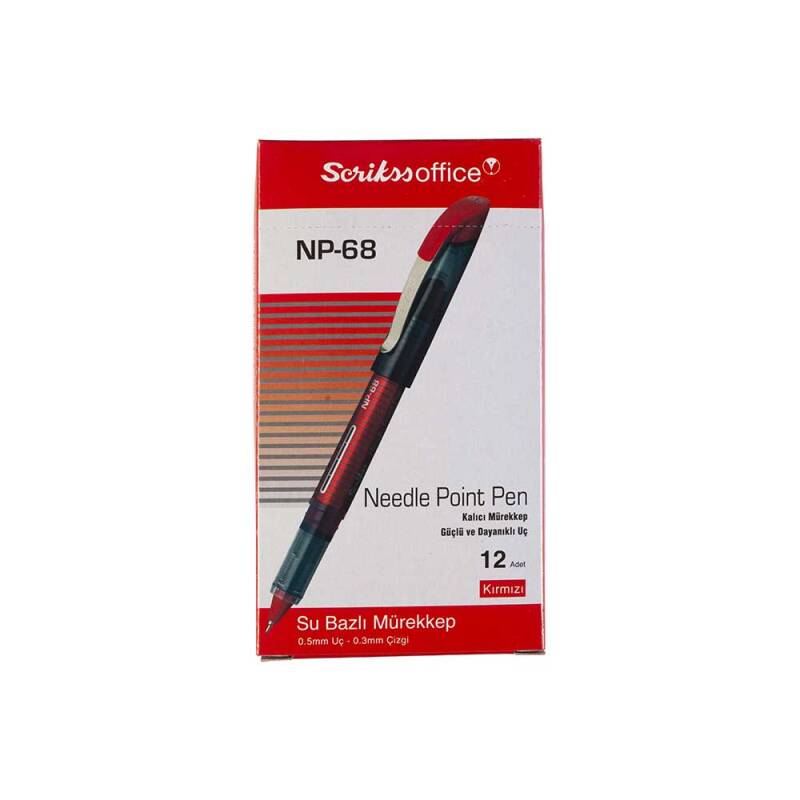 SCRİKSS NP-68 NEEDLE PEN 05MM KIRMIZI 12Lİ KT - 2