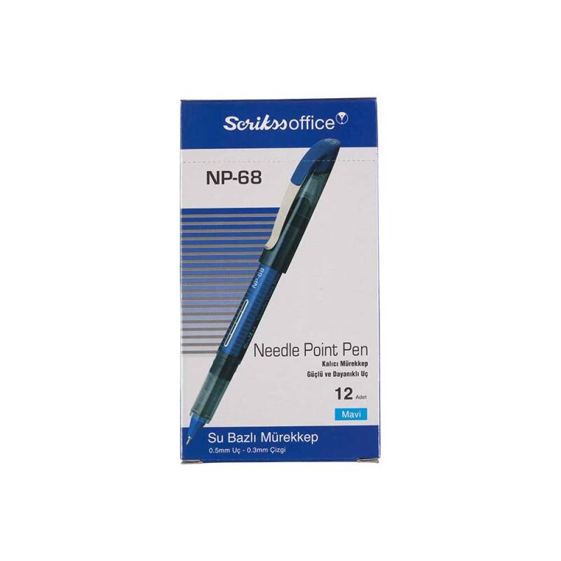 SCRİKSS NP-68 NEEDLE PEN 05MM MAVİ 12Lİ KT - 2