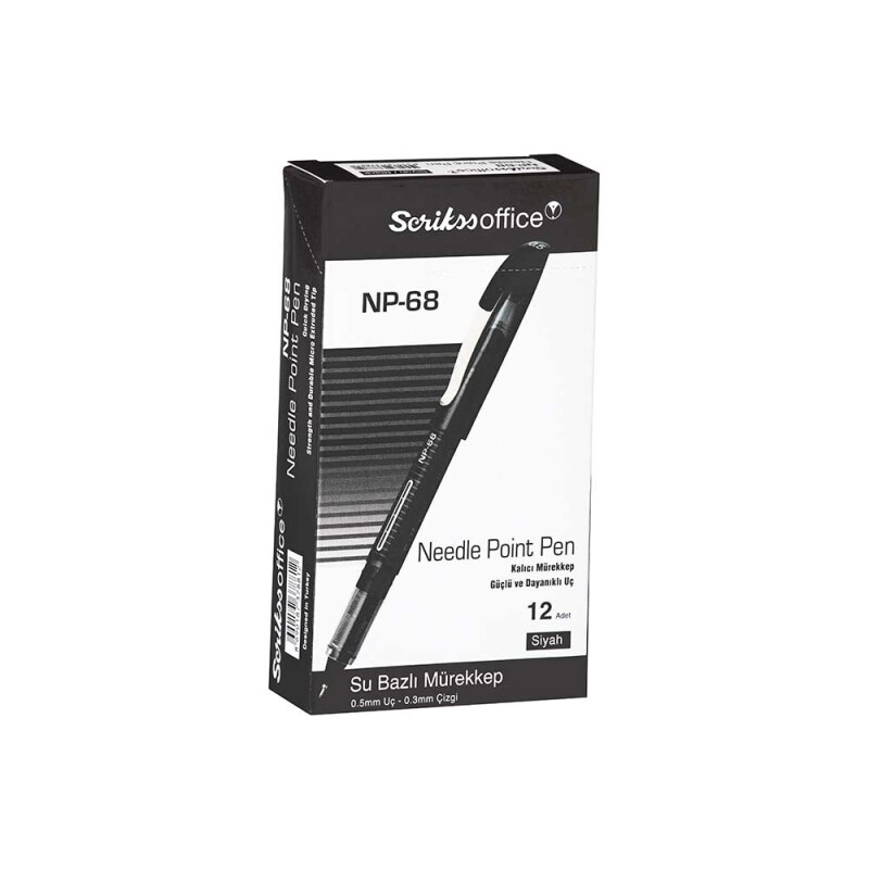 SCRİKSS NP-68 NEEDLE PEN 05MM SİYAH 12Lİ KT - 1