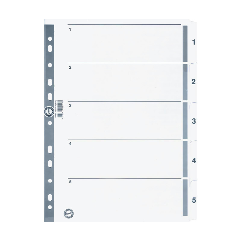 SERVE 5323 SEPERATÖR 1-5 RAKAM ŞEFFAF - 1